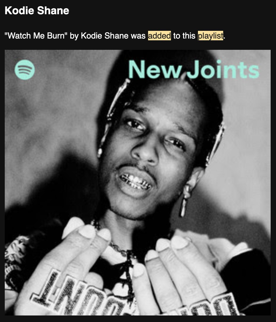 Kodie Shane — Watch Me Burn was added to this playlist